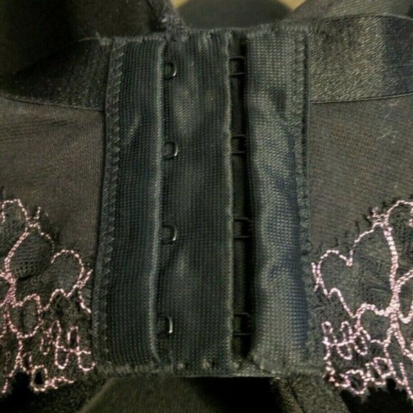 Cacique Womens Bra Cotton Lace Full Coverage Size 38F Black - Picture 4 of 6